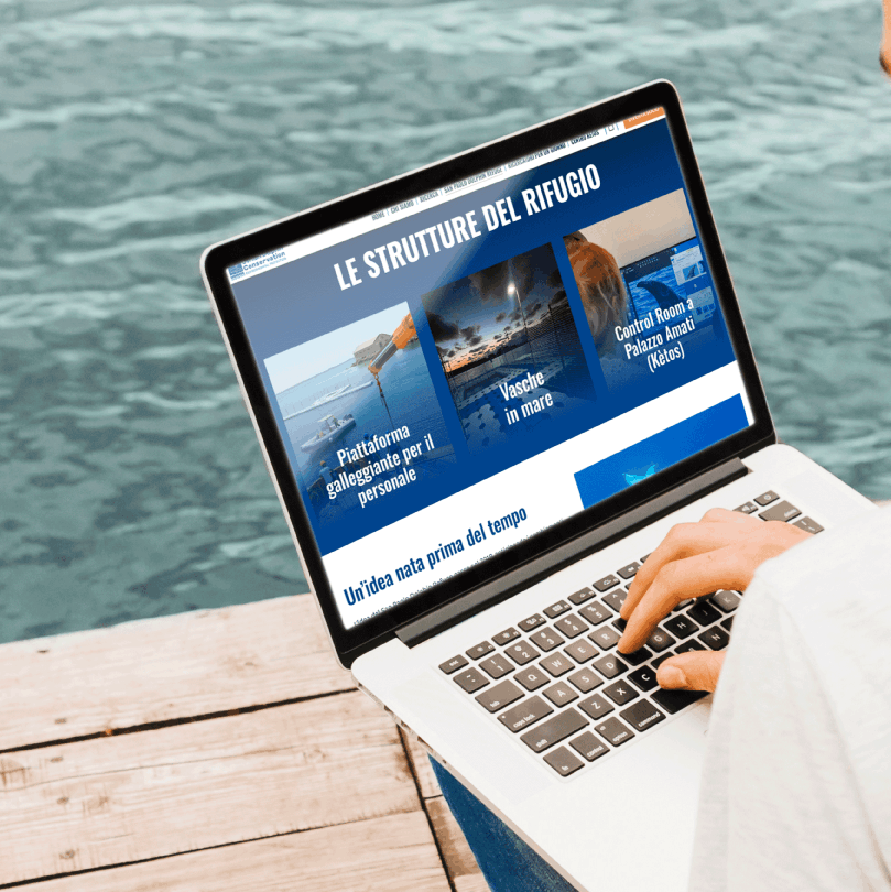 Mockup nuovo sito web Jonian Dolphin Conservation
