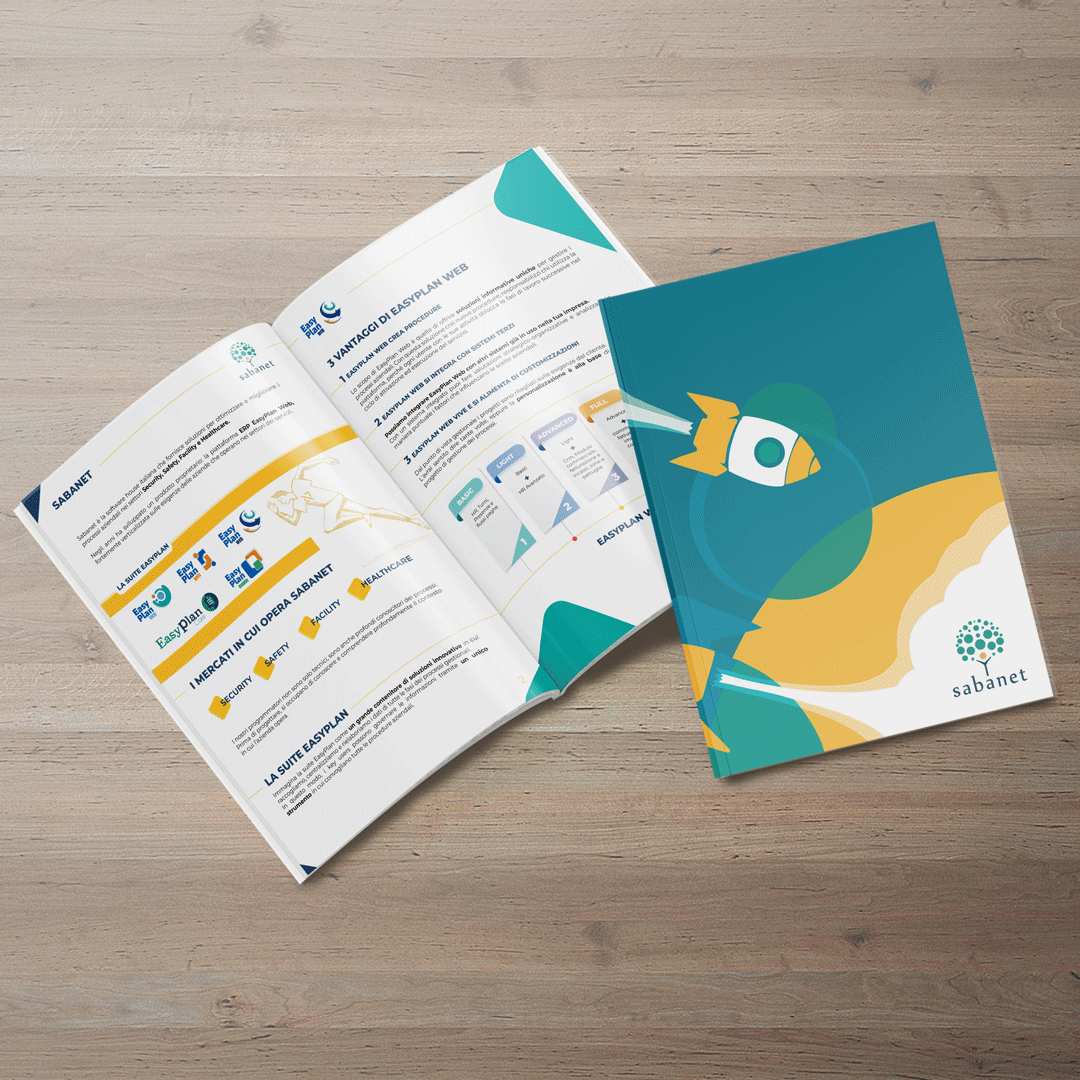 Il progetto di rebranding per Sabanet - Brochure