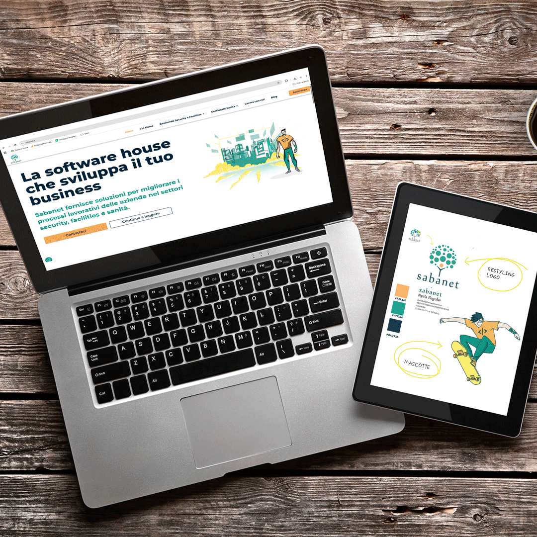 Il progetto di rebranding per Sabanet - Nuovo logo e mascotte aziendale